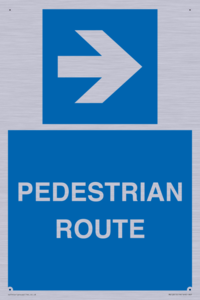 PEDESTRIAN ROUTE - right arrow